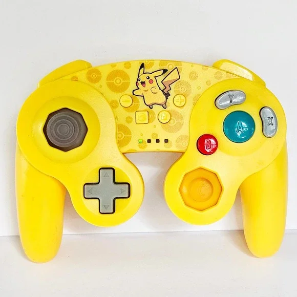Nintendo Switch Wireless GameCube Style Pikachu Controller Yellow Pokemon PowerA