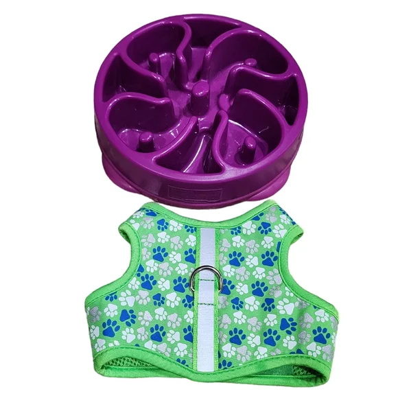 Top Paw Dog Vest and Slow Feeder Dog Bowl