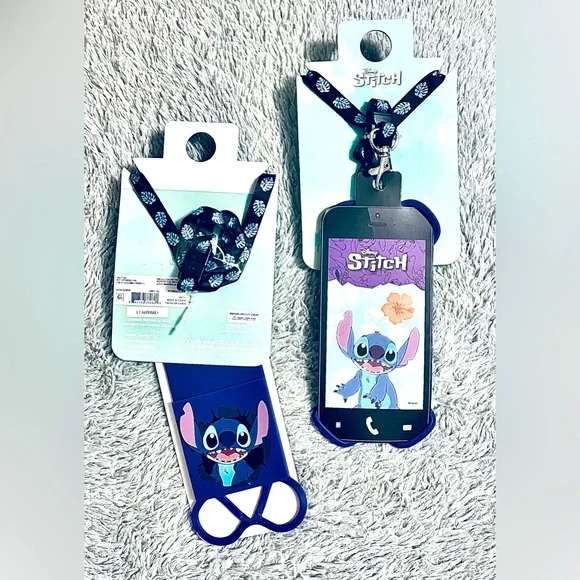 Disney Lilo & Stitch Smartphone Detachable Lanyard HolderX2