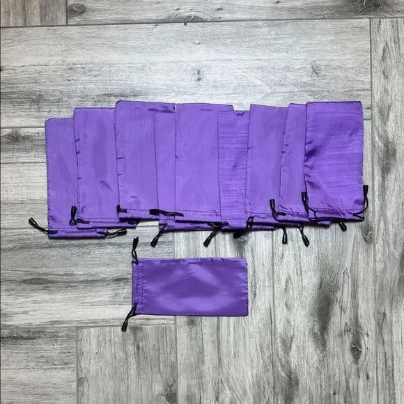 Purple Glasses Drawstring Pouches Set of 10