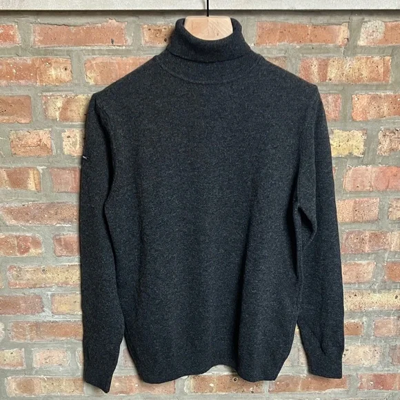 Superdry charcoal grey turtleneck sweater