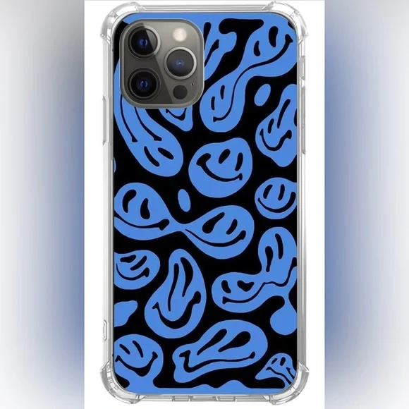 Trippy Drippy Blue Smile iPhone bumper