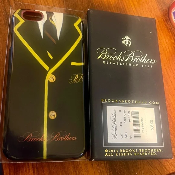 NWT - Authentic BROOKS BROTHERS iPhone 6 Case w/ Box