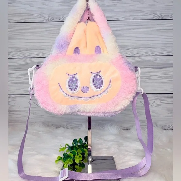 Pastel Labubu‎ Plush Crossbody Bag