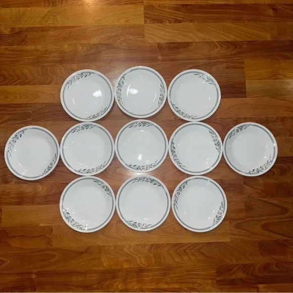 Corelle Set Of 11 ROSEMARIE Bread & Butter Dessert Plates 6 3/4