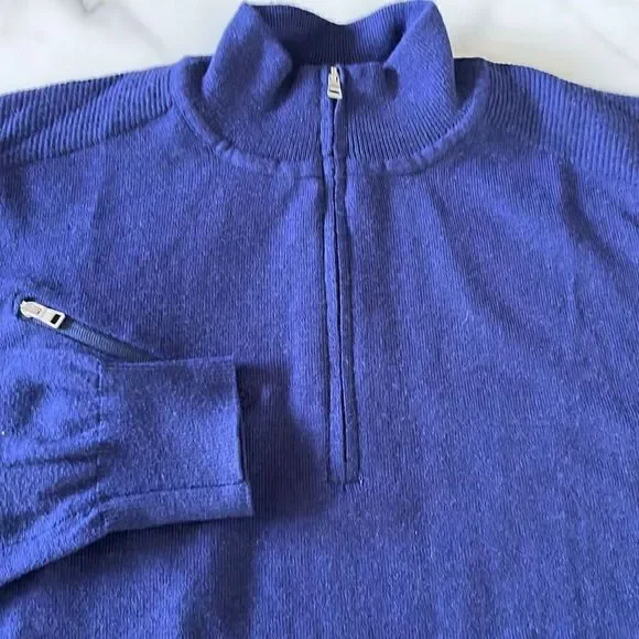 Ping Golf Coolmax Poly/Merino Wool 1/4 Zip Sweater Pullover Sz. M