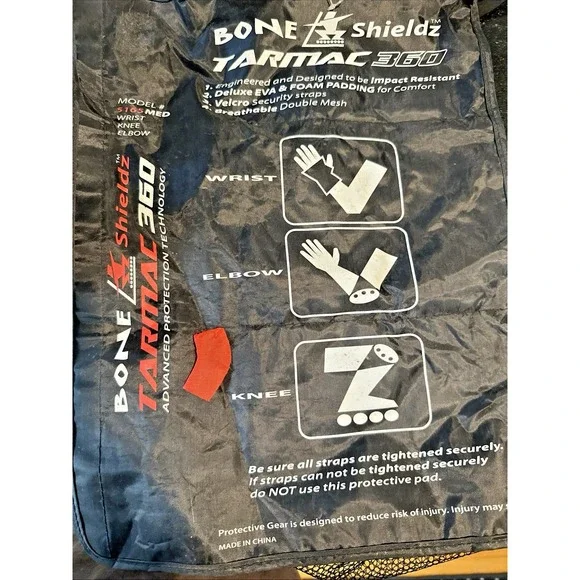 Bone Shieldz Tarmac 360 Protective Gear 5165 Adult M Knee Elbow Knee/Elbow ONLY
