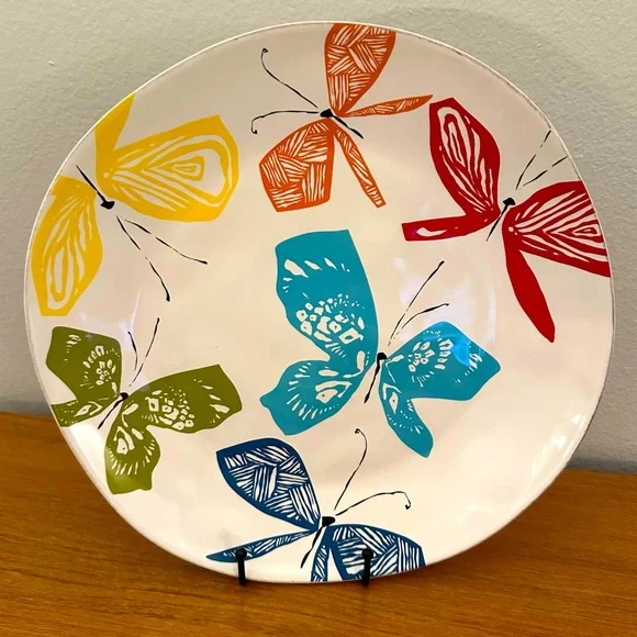 Crate & Barrel - Marin Butterflies - Serving Platter Multicolor Butterflies