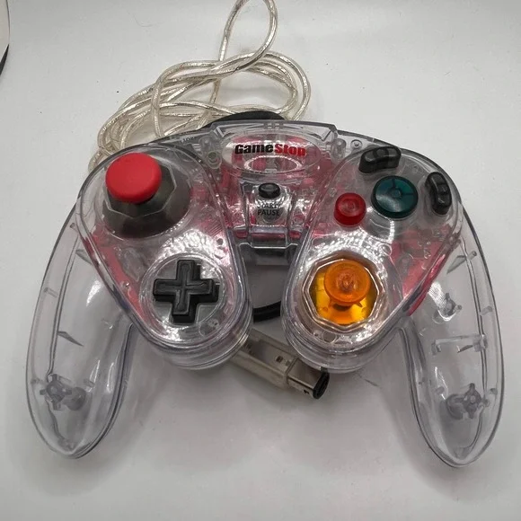 GameStop‎ GameCube Controller Unisex Clear Pre-Owned Wired Clear Shell
