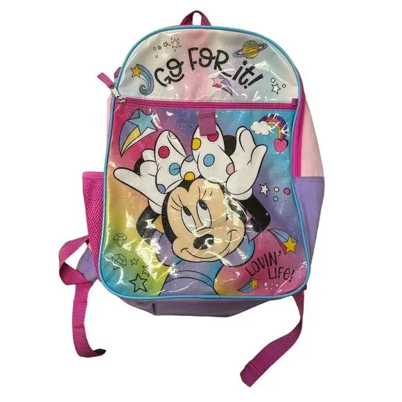 NWT Minnie Mouse Go For It Backpack , Cute Lil Girls Will Love It For School