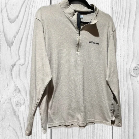 Columbia Quarter-Zip Pullover Lightweight Large Outdoor casual clean