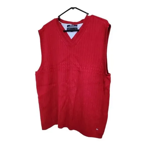 204 - Vintage Tommy Hilfiger V-neck Sweater Vest - XL - like new