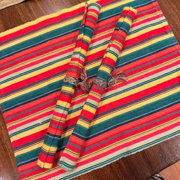 Two (2) brand new and never unrolled, colorful placemats from Crate & Barrel