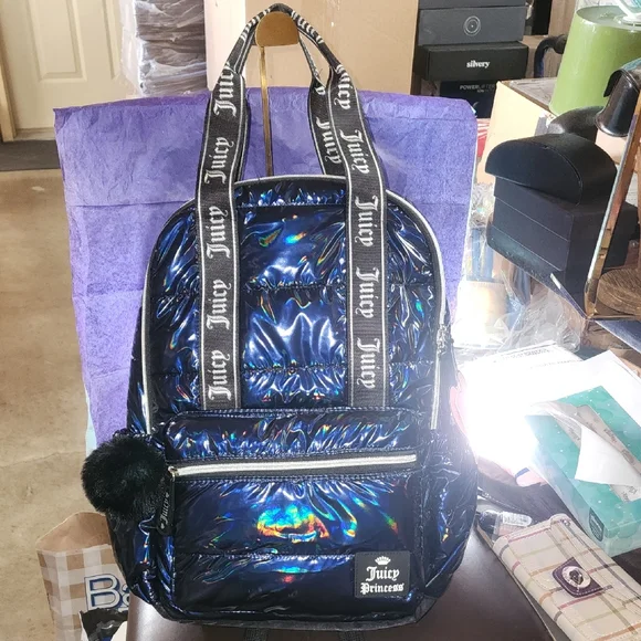Juicy Couture Princess Nwt Iridescent Full Sz. Backpack