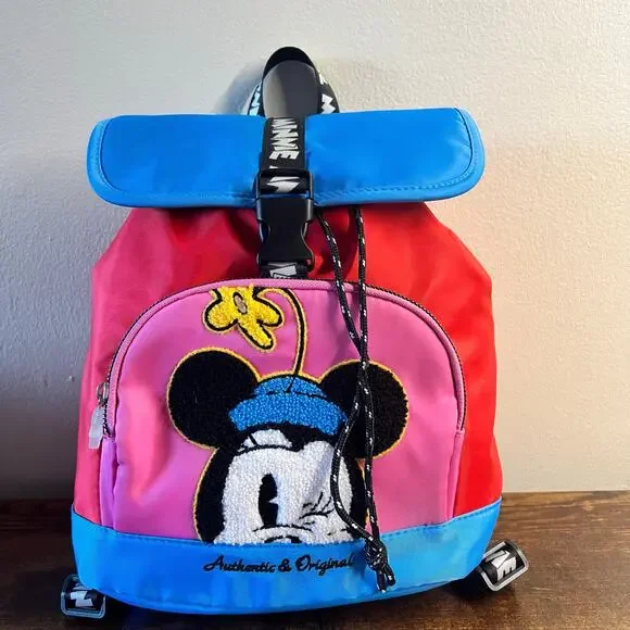Disney Minnie Mouse Backpack Travel School Drawstring Theme Park Mickey Vacation
