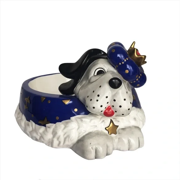 KAREN ROSSI SILVESTRI HandPainted Ceramic Dog Dish