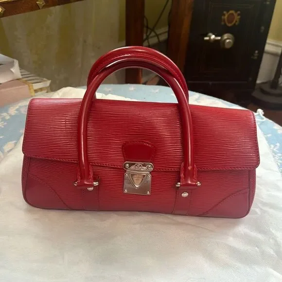 Louis Vuitton *Lipstick Red* Epi Leather PM Top Handle Bag