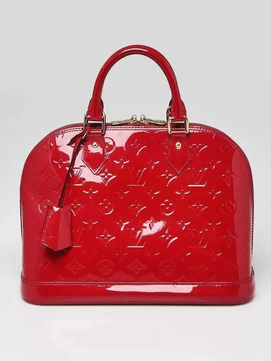Louis Vuitton Rose Indian Monogram Vernis Alma PM Bag