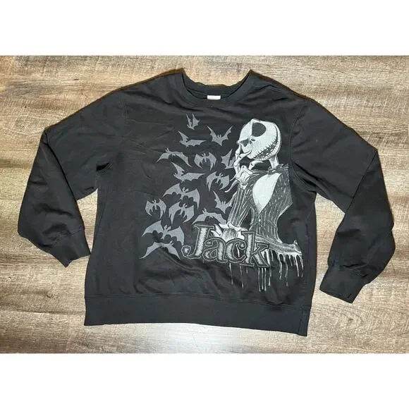 VTG Disney Store Nightmare Before Christmas Crewneck Sweater jack Skellington