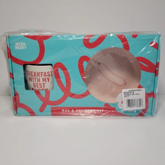 Wild & Woofy, Mug & Pet Bowl Gift Set Save Me A Sausage, Breakfast With My Buddy