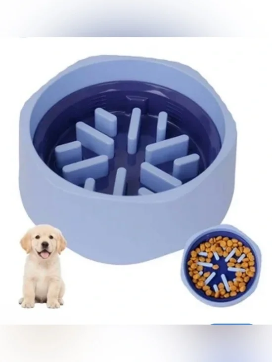 2-in-1 Large Slow Feeder Dog/Pet Bowl with anti-slip grips 1.5 cups