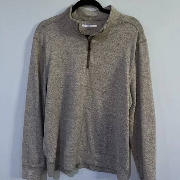 Greg Norman Men’s Medium Heather Gray 1/4 Zip Pullover Fleece Golf Sweatshirt