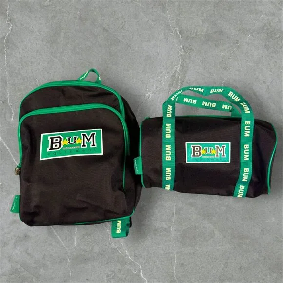 Vintage New Old Stock B.U.M. Equipment 90s Mini Duffle Bag/Backpack Set