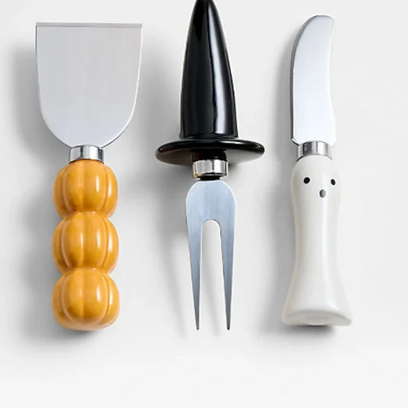 New! EXCLUSIVE Crate&Barrel 🎃👻🧙‍♀️Cheeseboard Cheese Tool Set of 3