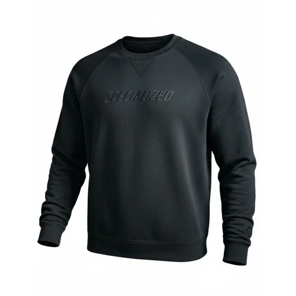 Specialized Men’s Black Crewneck Sweatshirt Organic Cotton - Large