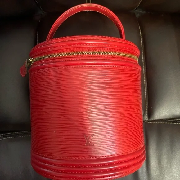 Louis Vuitton Bold Red Epi Leather Cosmetic Case