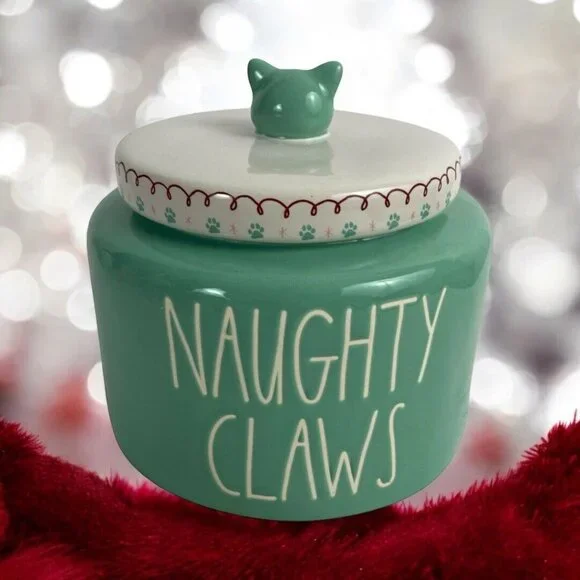 Rae Dunn Cat Treats Food Canister 