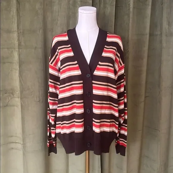 Marni Multicolor Striped Cardigan, S