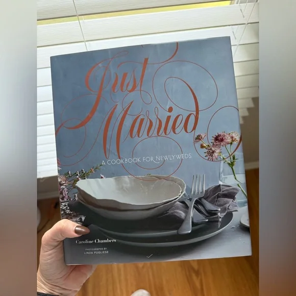 Crate&Barrel Just Married Cookbook - Gray and White
