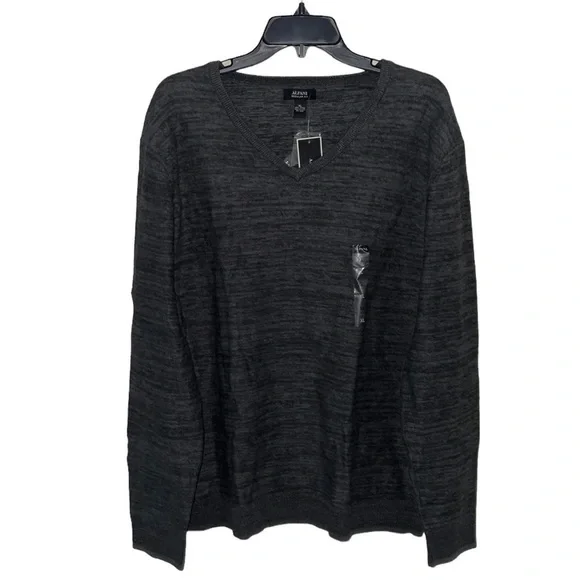 Alfani Gray V-Neck‎ Long Sleeve Sweater Regular Fit Mens Size XL