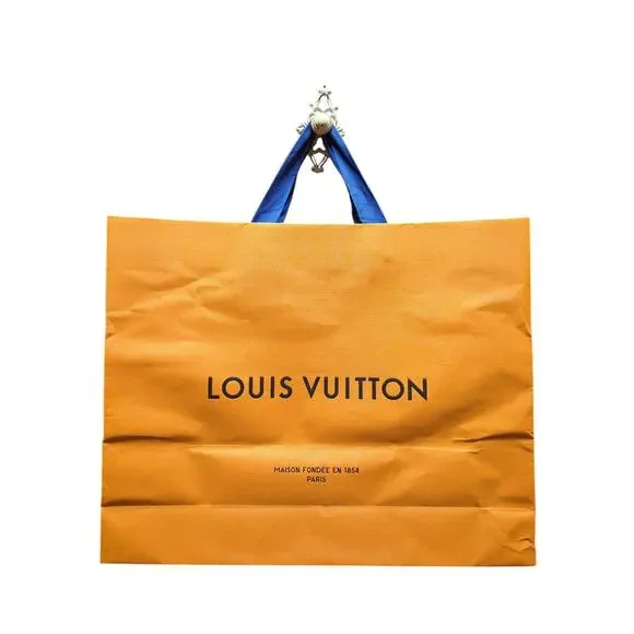 Empty Louis Vuitton Shopping bag and box UNFOLDED