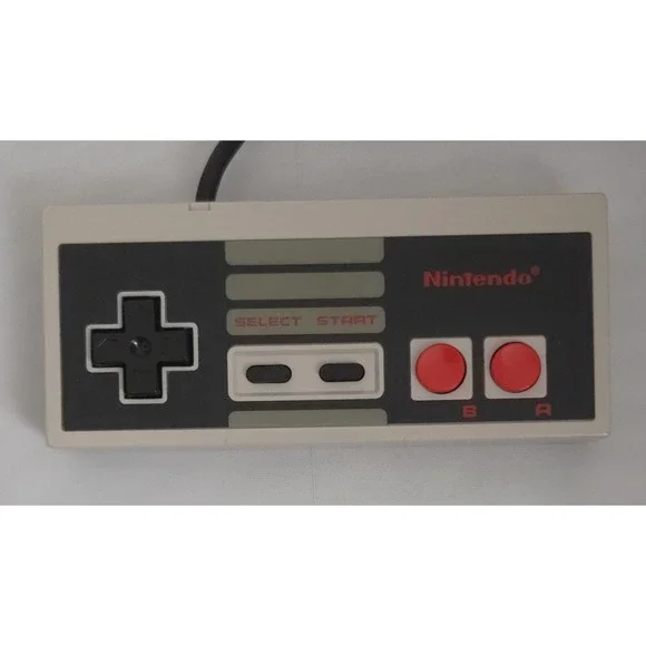 Nintendo NES-004 Controller Wired Gamepad Gray - Authentic Tested & Clean!