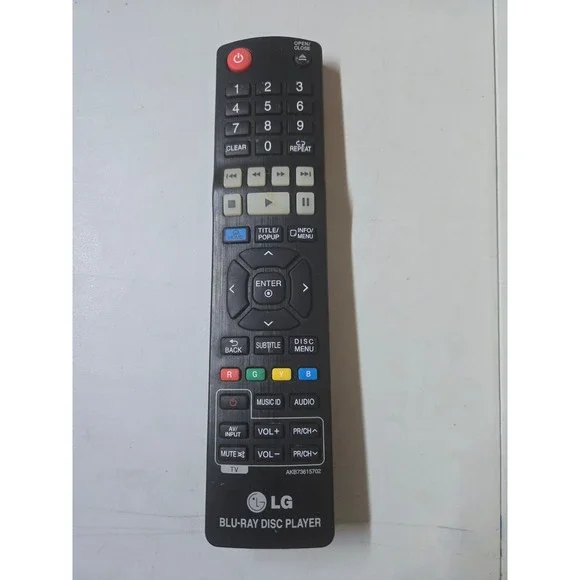 LG AKB73615702 Blu Ray Disc Player Remote Control