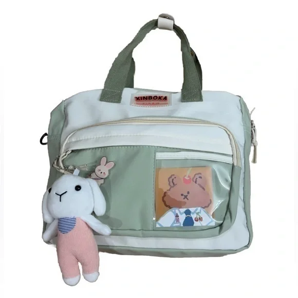New Kawaii Xinboka Shoulder Bag School Weekend Sleepover Travel Bunny Bear Gift