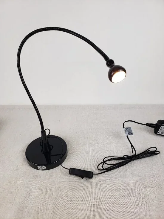 Ikea Jansjo Goose Neck LED Plug In Desk Lamp Black 22217 New Open Box Tested