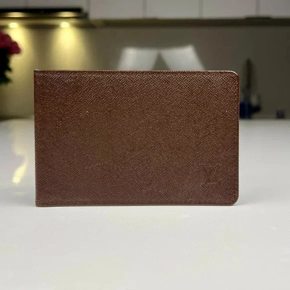 Louis Vuitton ID card case Brown Taiga Wallet