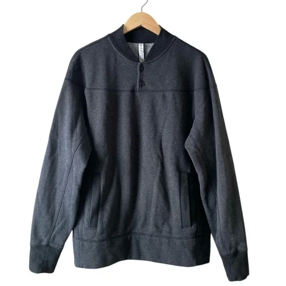 Lululemon Revolve Henley Cotton Fleece Athletic Outdoor Sweatshirt Men’s Large