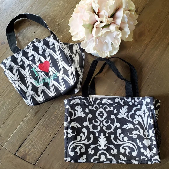 2 Pc Thirty-One Black/White Organization Bag Bundle