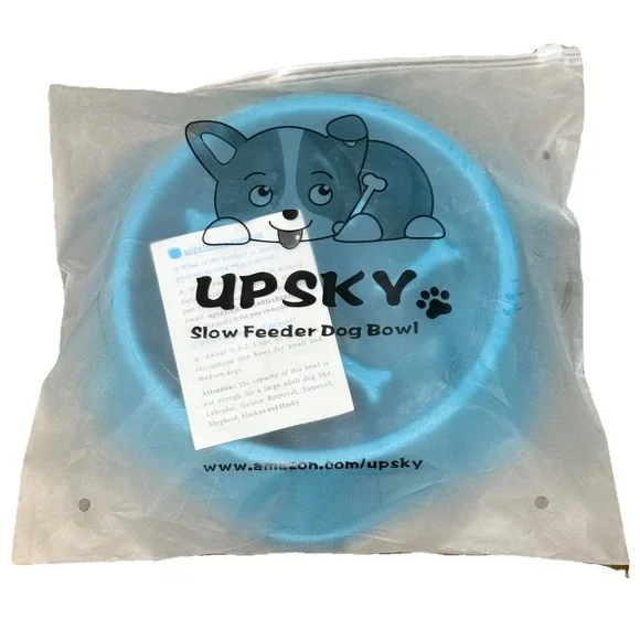 Upsky Slow Feeding Bowl Blue for Medium‎ to Small Dog Breed Brand New