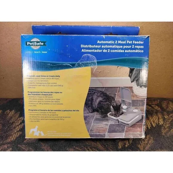 PetSafe Automatic 2 Meal Pet Feeder with Battery Powered Programmable Timer