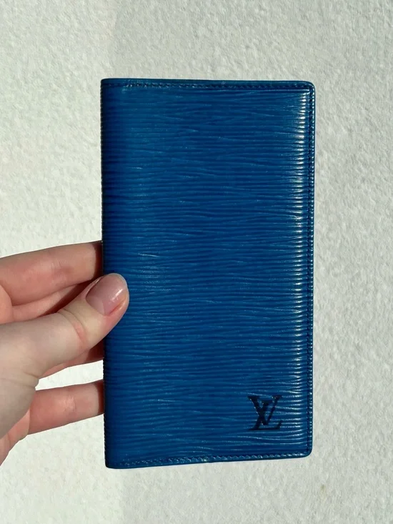 Louis Vuitton unisex Blue Epi Long Wallet