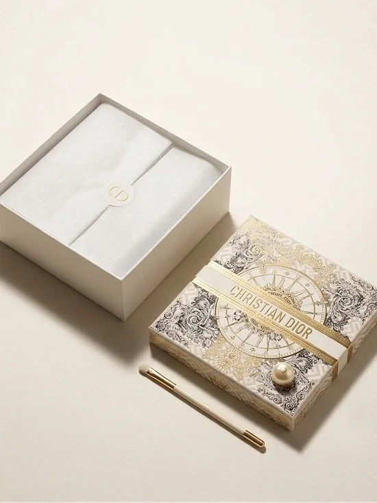 Christian Dior Gold & White Decorative Box