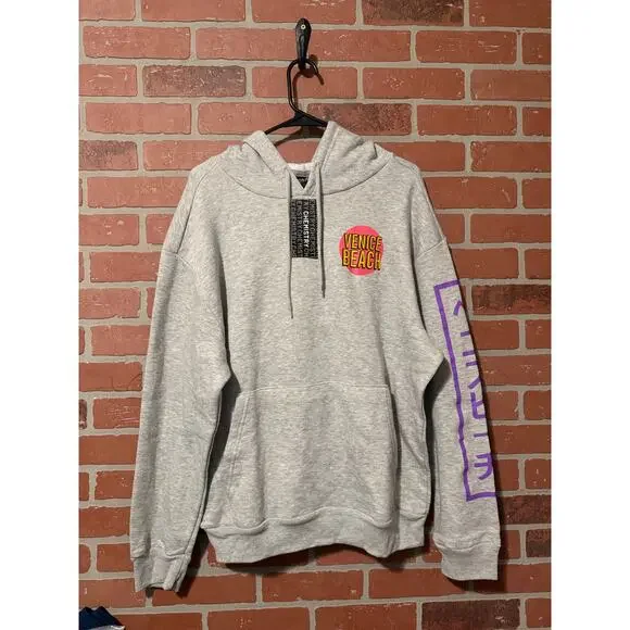 Chemistry Venice Beach Skateboard Skeleton Pullover Hoodie - L