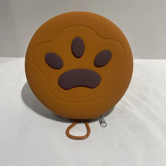 Alilang Portable Foldable Pet Feeding Bowl, Double Collapsible Case