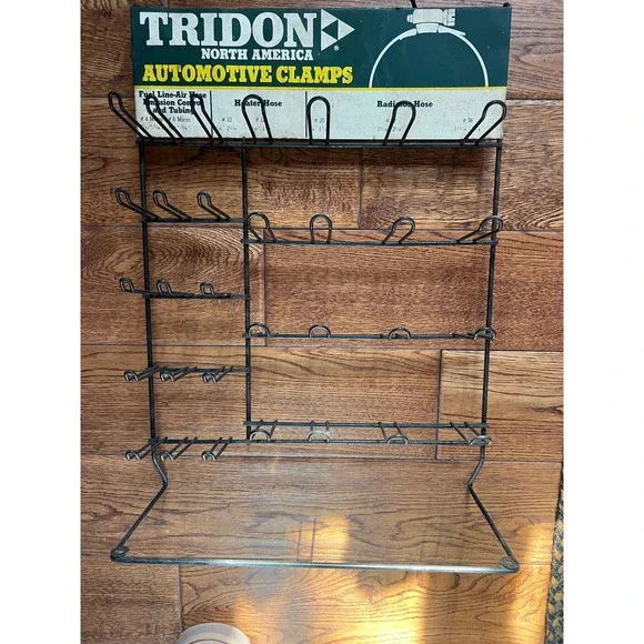 Vintage Tridon Automotive Clamp Sales Display Rack Metal Wire Organizer‎