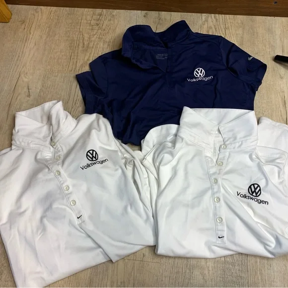 Nike Drifit Volkswagen polo and long sleeve Nike Golf shirt bundle medium